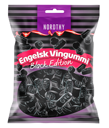 Engelsk Vingummi - Black Edition, 300 gram